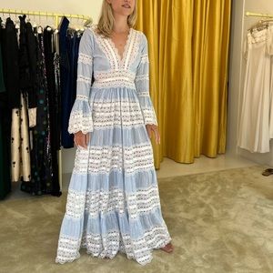 Happy Isles Vintage Blue Lace wedding dress from 70s